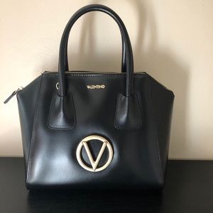 EUC Valentino”Minimi Soave”Black Leather Satchel